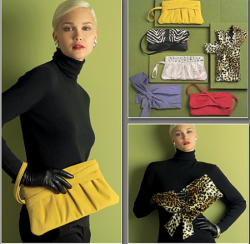 8527 VOGUE 5 LINED CLUTCH BAGS, HANDLE OR NOT PATTERN